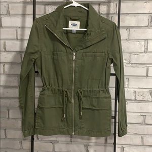 Green old navy jacket XS